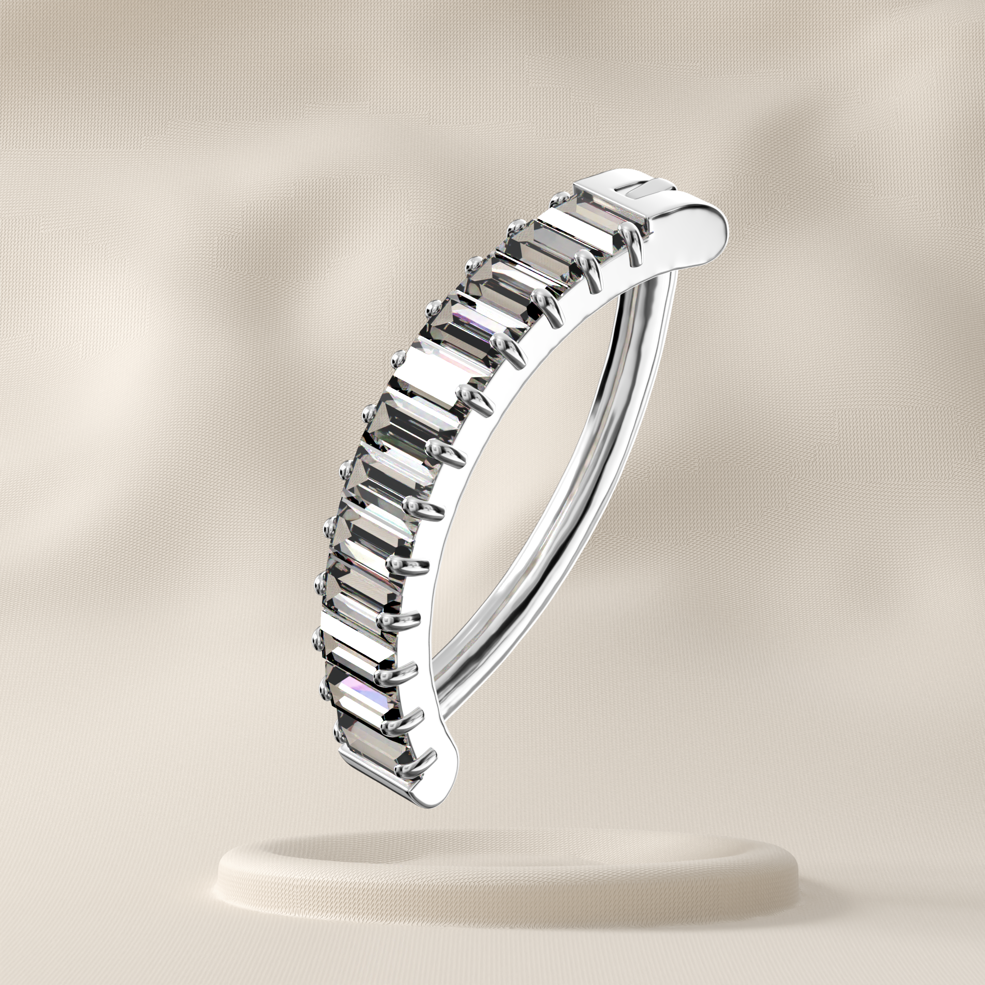 Petal - Titanium Curved Belly Ring