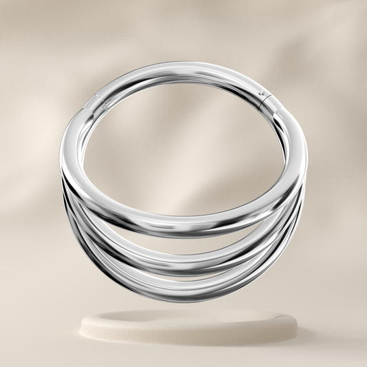 Sequoia - Surgical Steel Triple Stacked Hoop