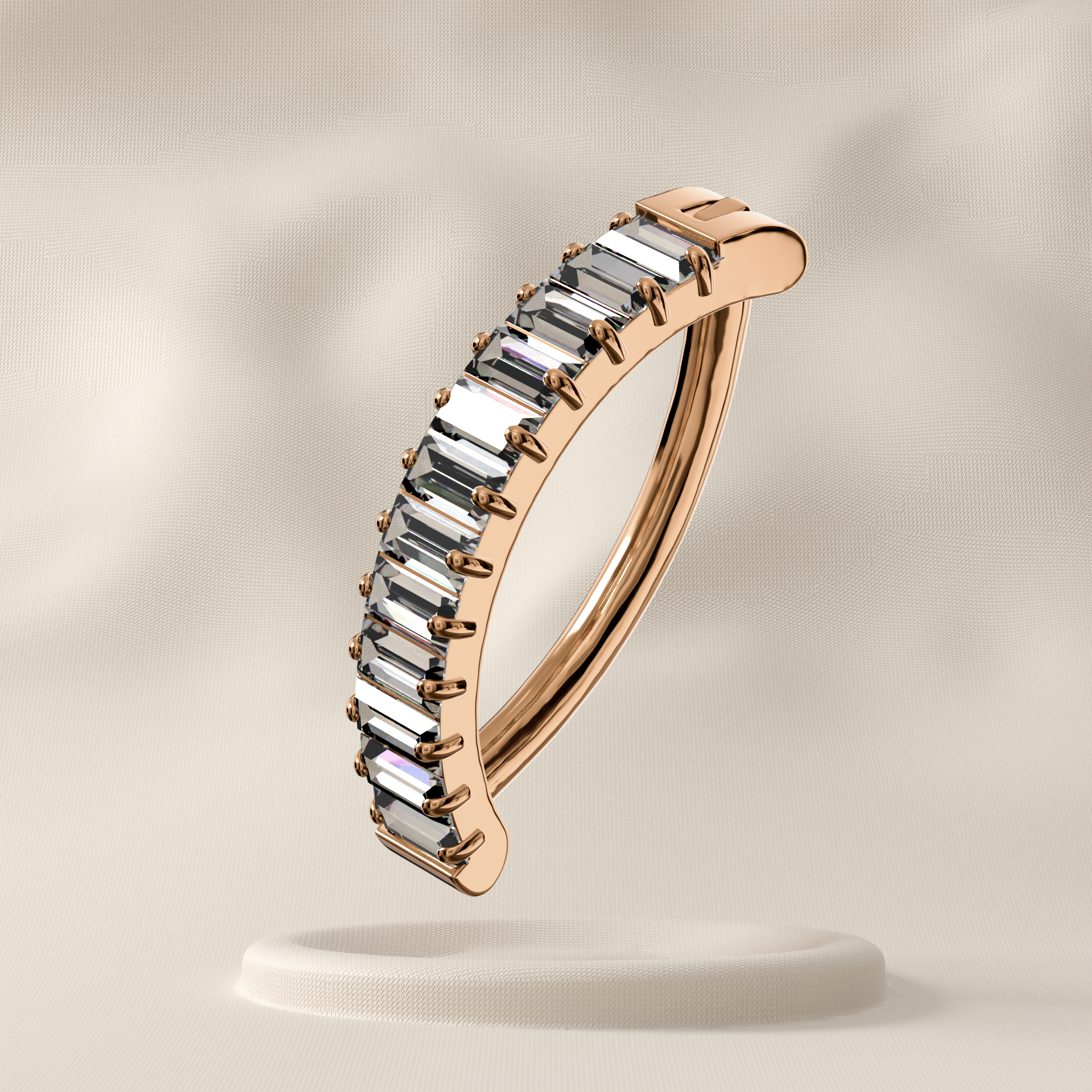 Petal - Titanium Curved Belly Ring