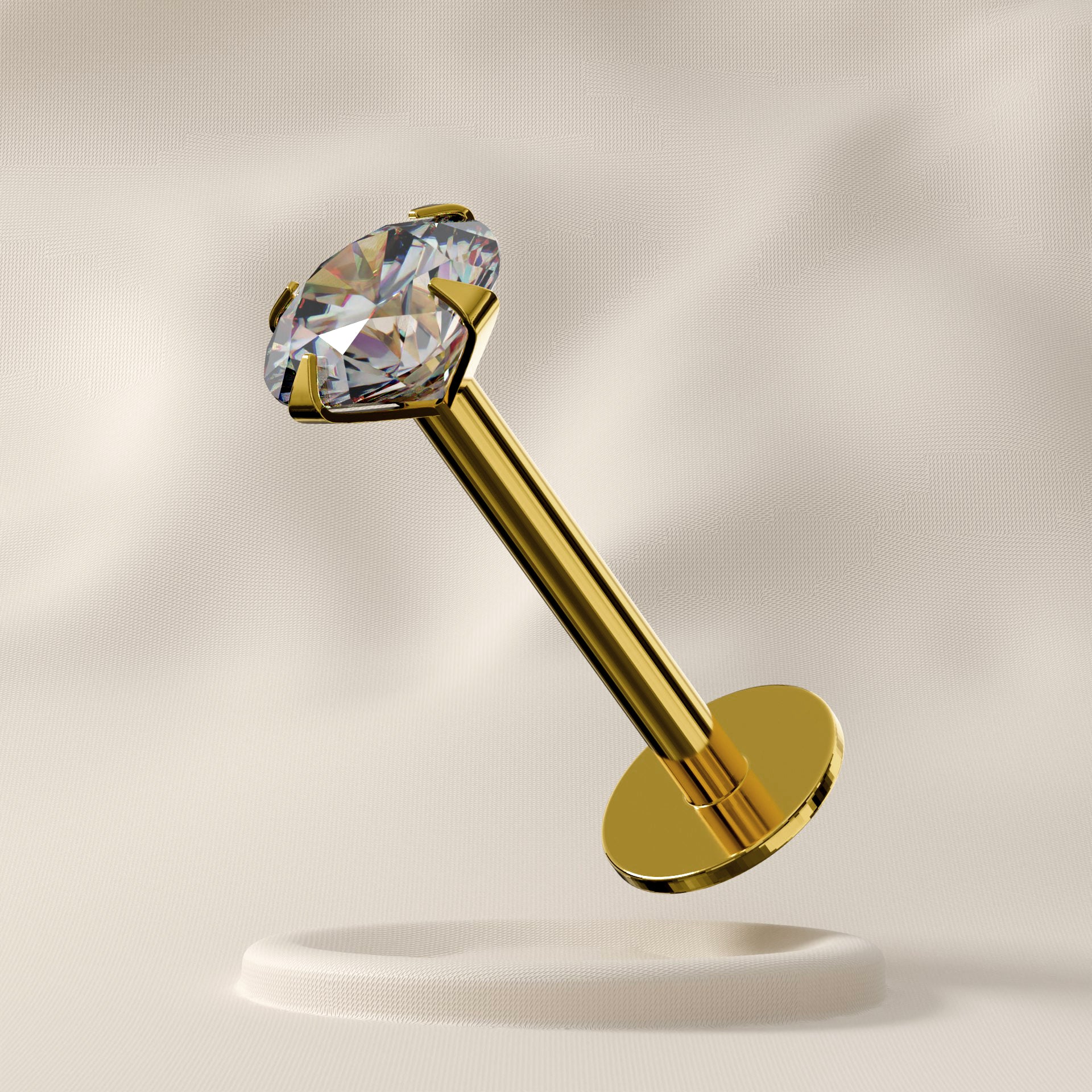 Lilac - 9K Jewelled Stud