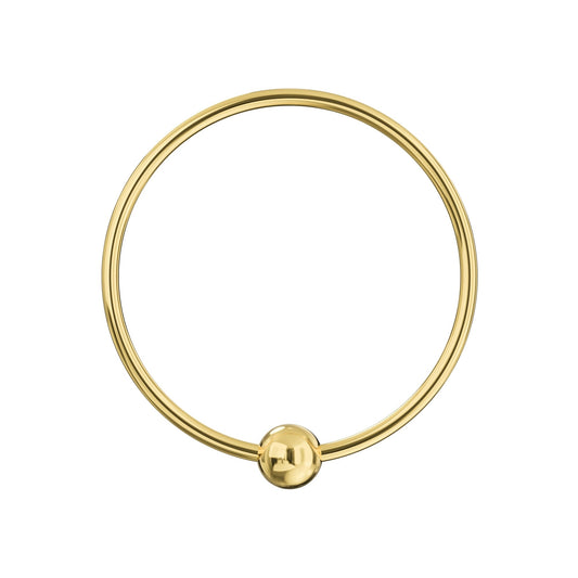 9K Yellow Gold BCR Hoop Nose Ring - Monster Piercing